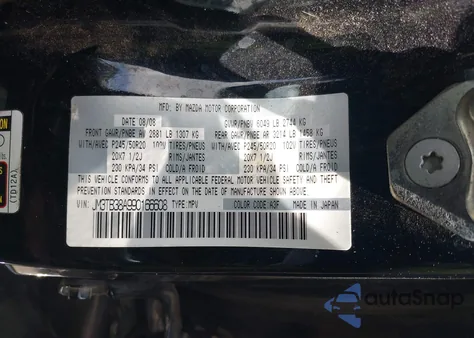 2009 Mazda Cx-9 Grand Touring из США, поврежденный, VIN JM3TB38A990166608